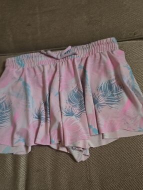 btween Pink and Blue Palm Print Girls' Skort